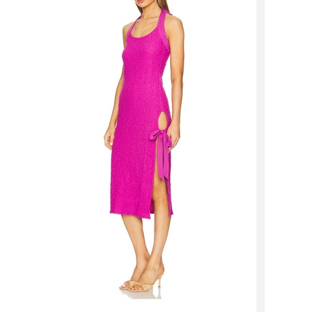 Free People x REVOLVE Sea Foam Midi Dress in Rose Violet beachy boho sz SP